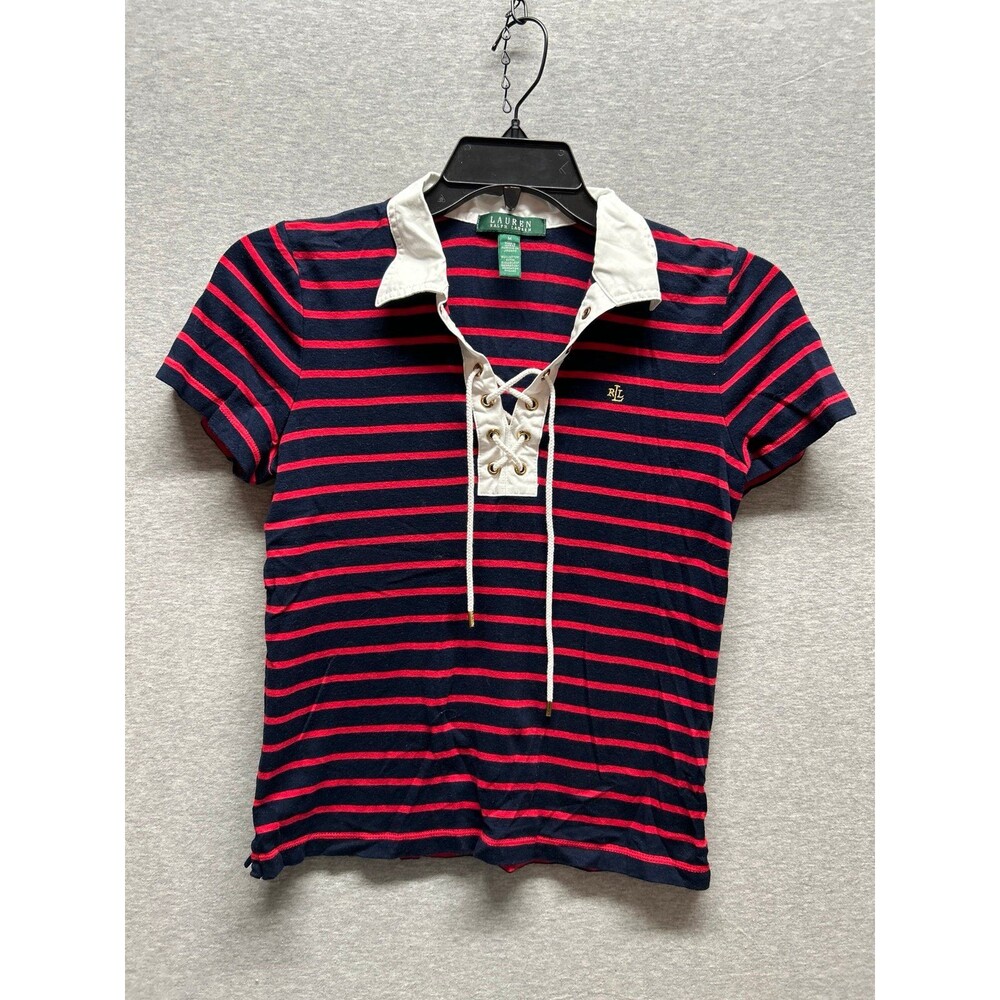 Ralph Lauren Blue with Ted Stripes size M Polo